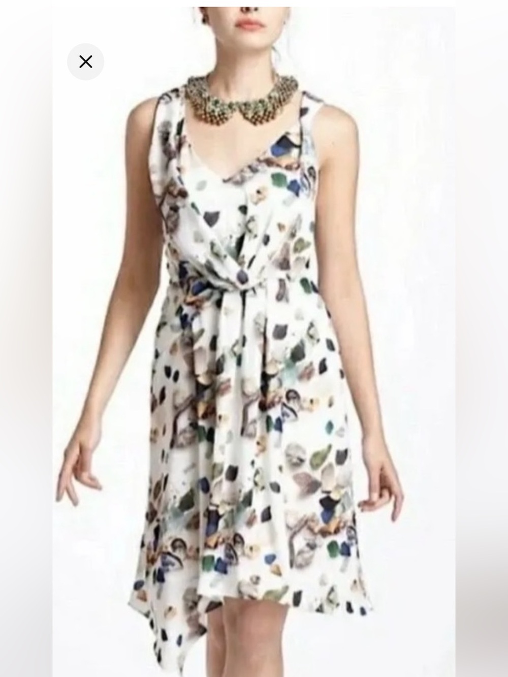 NWT Anthropologie Meadow Rue Sleeveless Geometric Print Dress Sz 0